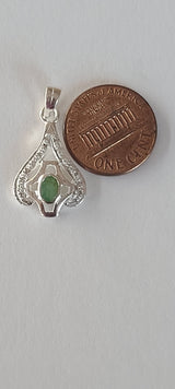 Natural Diamond Studded Precious Emerald 925 Sterling Silver Assorted Vintage Pendants Necklace - AAA Grade Handmade Jewelry- Gifts For Her