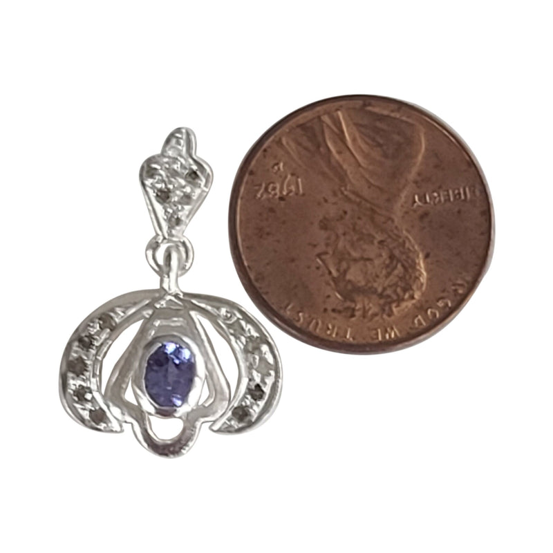 Natural Diamond Studded Precious Blue Sapphire 925 Sterling Silver Assorted Vintage Pendants Necklace - AAA Grade Handmade - Gifts For Her