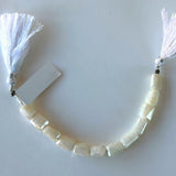 White Sillimanite natural semi-precious gemstone bead strands, tumble-shaped 4-inch long bead strand, faceted bead size 6mm handmade gemstone bead strand 41 Carat, women jewelry making necklaces, earrings, and bracelets bead strands.