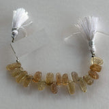 Carved Oval Imperial Topaz Natural Beads - DIY Beading Supplies