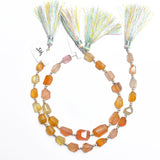 Yellow Sapphire handmade gemstone bead strand 35, Carat.