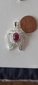 Natural Diamond Studded Precious Ruby 925 Sterling Silver Assorted Vintage Pendants Necklace - AAA Grade Handmade DIY Jewelry- Gifts For Her