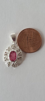 Natural Diamond Studded Precious Ruby 925 Sterling Silver Assorted Vintage Pendants Necklace - AAA Grade Handmade DIY Jewelry- Gifts For Her
