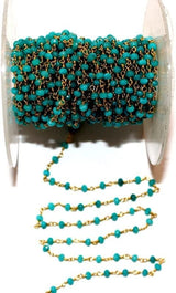 Apatite Chalcedony Rosary Chain Jewelry