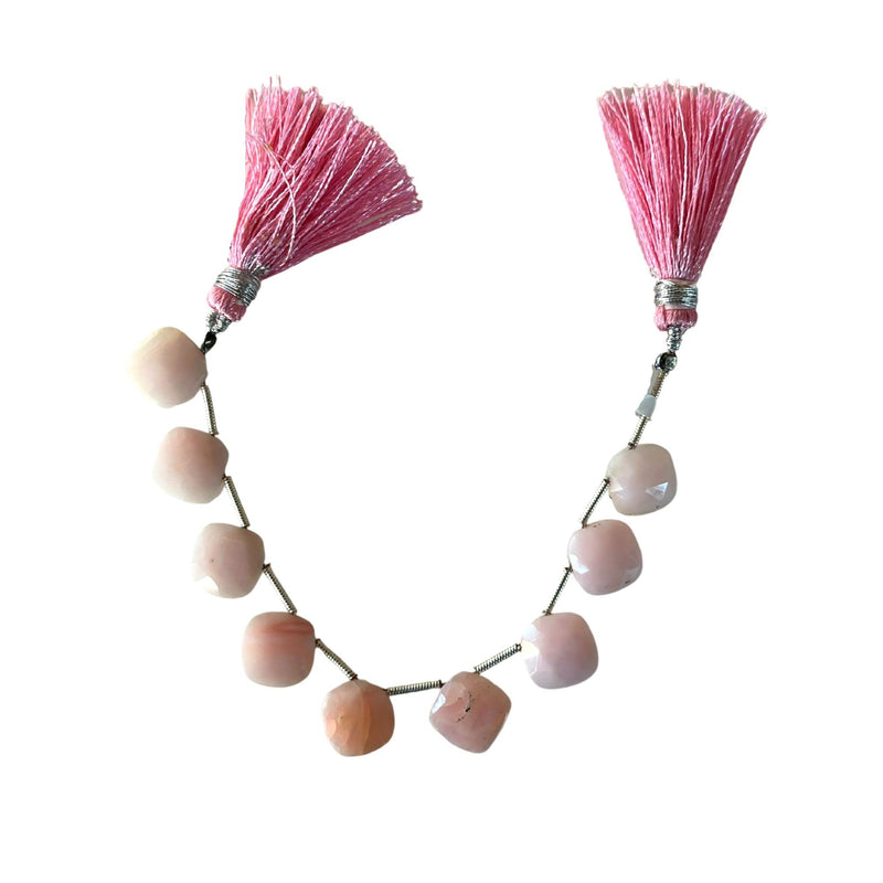 Pink Opal cushion birthstone month october zodiac sign gemini and aquarius.