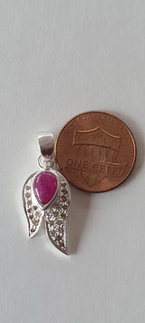 Natural Diamond Studded Precious Ruby 925 Sterling Silver Assorted Vintage Pendants Necklace - AAA Grade Handmade DIY Jewelry- Gifts For Her
