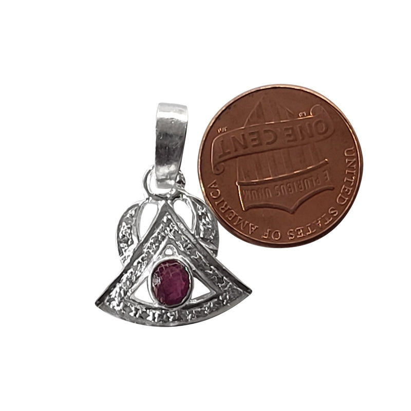 Natural Diamond Studded Precious Ruby 925 Sterling Silver Assorted Vintage Pendants Necklace - AAA Grade Handmade DIY Jewelry- Gifts For Her