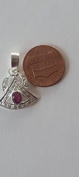 Natural Diamond Studded Precious Ruby 925 Sterling Silver Assorted Vintage Pendants Necklace - AAA Grade Handmade DIY Jewelry- Gifts For Her