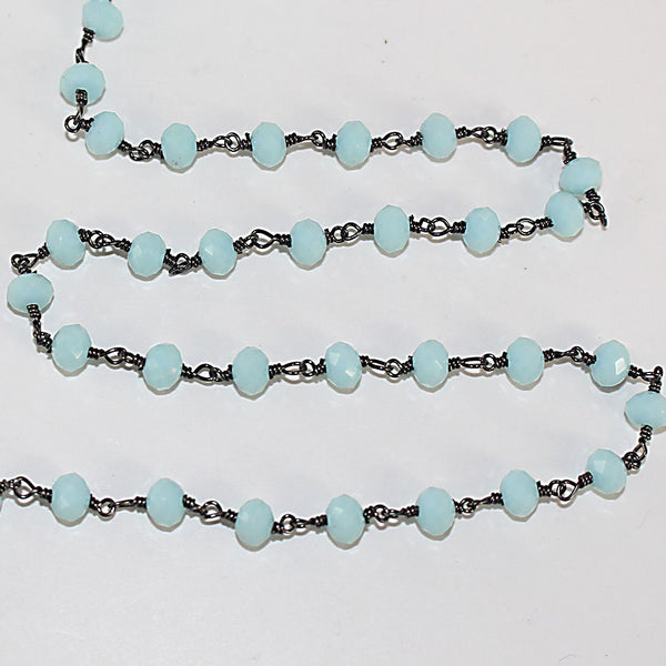 amazonite quartz gemstone bead chain 24k gold plated over silver, women jewelry making necklaces, earrings, and bracelets bead chain.