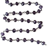 amethyst quartz gemstone bead chain 24k gold plated over silver, women jewelry making necklaces, earrings, and bracelets bead chain.