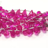 Teardrop Ruby Pink Beads - DIY Beading Supplies