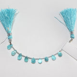 Sky Apatite natural teardrop birthstone month february and march zodiac sign gemini.