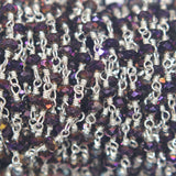 peacock pyrite quartz gemstone bead chain silver, women jewelry making necklaces, earrings, and bracelets bead chain.