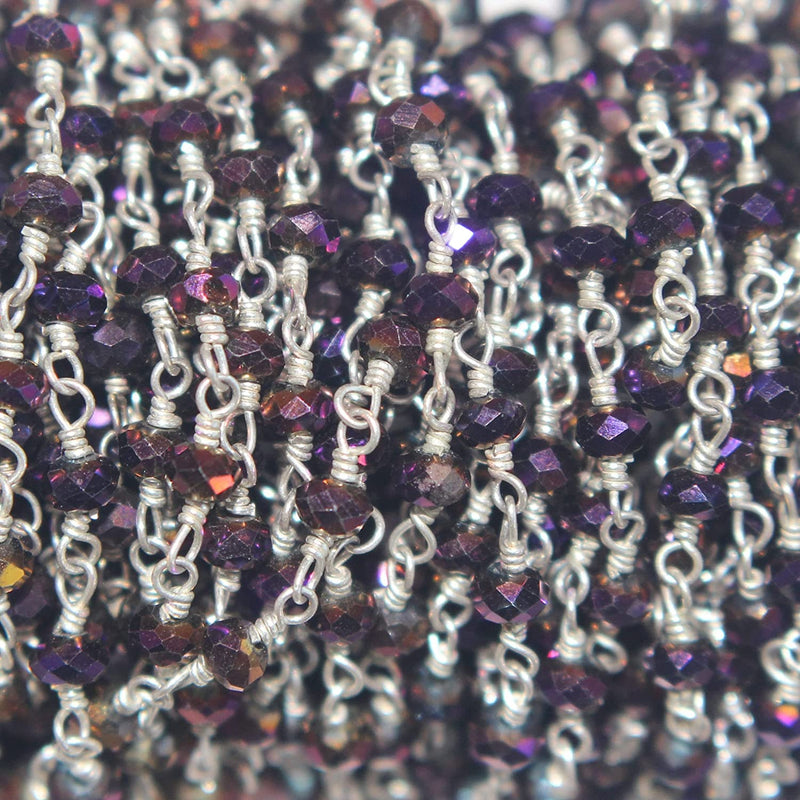 peacock pyrite quartz gemstone bead chain silver, women jewelry making necklaces, earrings, and bracelets bead chain.