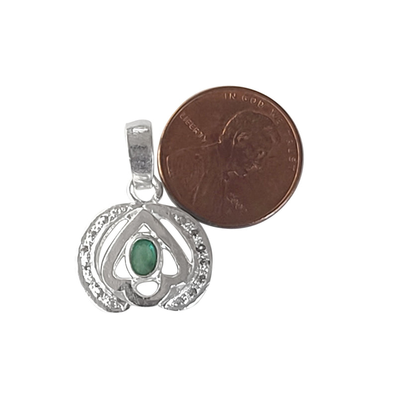 Natural Diamond Studded Precious Emerald 925 Sterling Silver Assorted Vintage Pendants Necklace - AAA Grade Handmade Jewelry- Gifts For Her