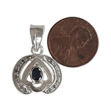 Natural Diamond Studded Precious Blue Sapphire 925 Sterling Silver Assorted Vintage Pendants Necklace - AAA Grade Handmade - Gifts For Her