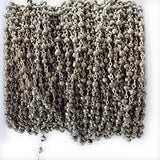 Pyrite natural semi-precious gemstone beads 3-4mm rosary chain for a necklace, earrings, anklet, and bracelet making.