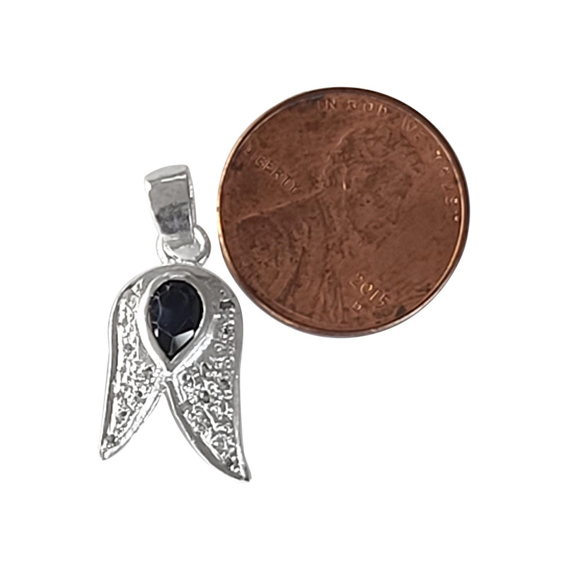 Natural Diamond Studded Precious Blue Sapphire 925 Sterling Silver Assorted Vintage Pendants Necklace - AAA Grade Handmade - Gifts For Her