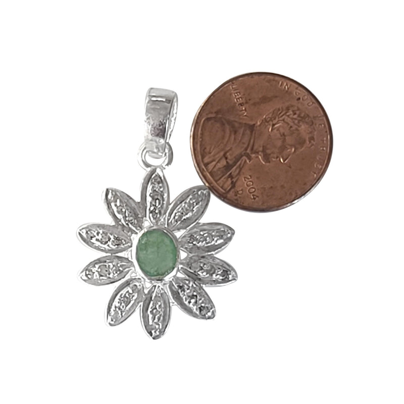 Natural Diamond Studded Precious Emerald 925 Sterling Silver Assorted Vintage Pendants Necklace - AAA Grade Handmade Jewelry- Gifts For Her