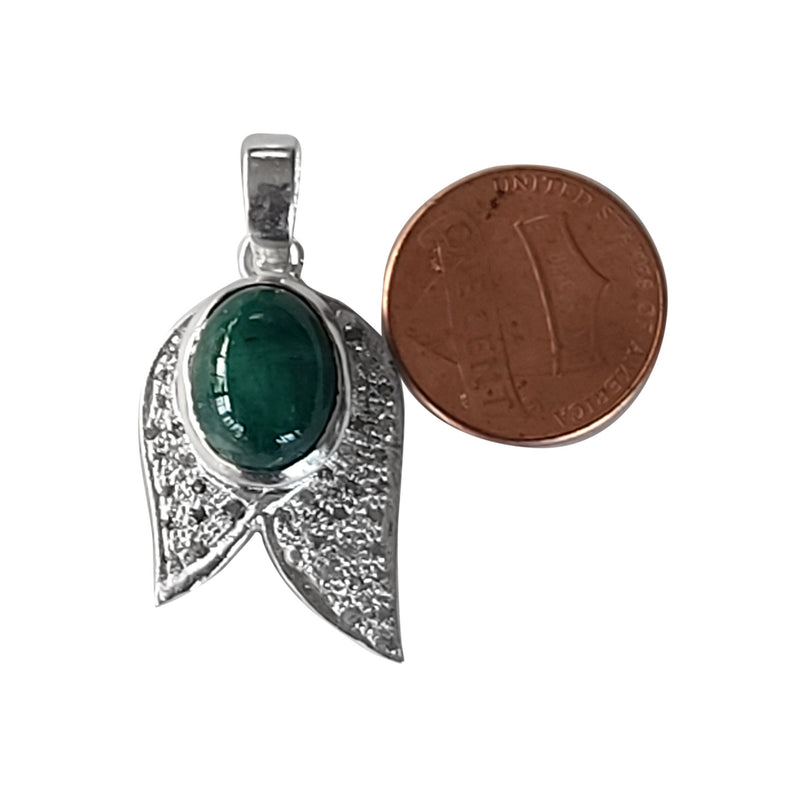 Natural Diamond Studded Precious Emerald 925 Sterling Silver Assorted Vintage Pendants Necklace - AAA Grade Handmade Jewelry- Gifts For Her