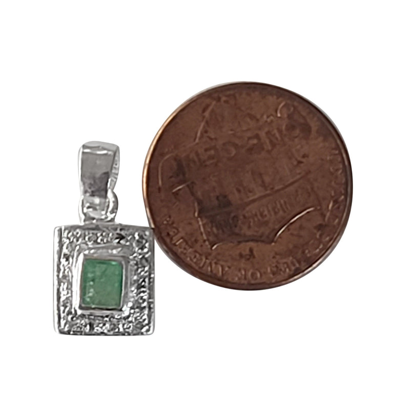 Natural Diamond Studded Precious Emerald 925 Sterling Silver Assorted Vintage Pendants Necklace - AAA Grade Handmade Jewelry- Gifts For Her