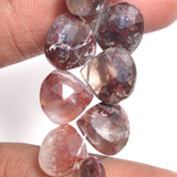 Phantom quartz handmade gemstone bead strand 40, 46, 66 carat.