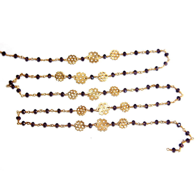 Amethyst Rosary Chain Jewelry