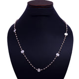 Pink Opal gemstone faceted rondelle bead rosary coin chain silver, women jewelry making necklaces, earrings, anklets, and bracelets.