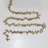 mystic light quartz gemstone bead chain silver, women jewelry making necklaces, earrings, and bracelets bead chain.