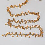 citrine quartz gemstone bead chain silver, women jewelry making necklaces, earrings, and bracelets bead chain.