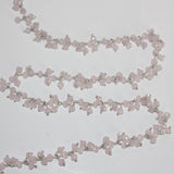pink chalcedony quartz gemstone bead chain silver, women jewelry making necklaces, earrings, and bracelets bead chain.