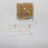 Clear Quartz gemstone faceted rondelle bead rosary coin chain women jewelry making necklaces, earrings, anklets, and bracelets.