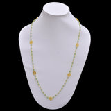Peridot gemstone faceted rondelle bead rosary coin chain women jewelry making necklaces, earrings, anklets, and bracelets.