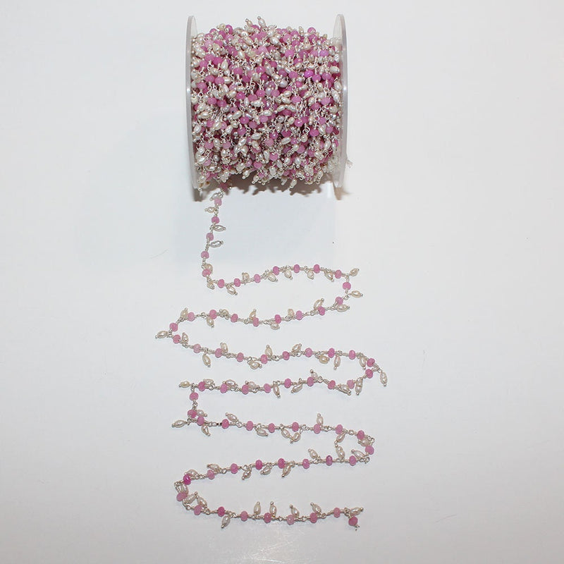 fuschia pink chalcedony birthstone month March, zodiac sign Gemini.