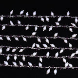amethyst quartz gemstone bead chain silver, women jewelry making necklaces, earrings, and bracelets bead chain.