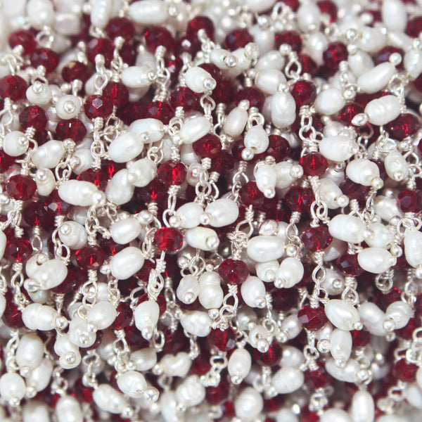rhodolite garnet quartz gemstone bead chain silver, women jewelry making necklaces, earrings, and bracelets bead chain.