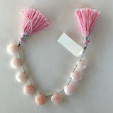 Pink Opal Faceted Cushion 4 inch Bead Strand 9X9.5mm & 29 Cts Natural Semi Precious Gemstone Birthstone Women Jewelry Making Necklace Chakra