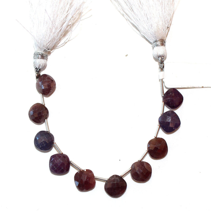 Faceted Pink Sapphire Bead Strand, 4 inch, 6.5-7mm Gemstone