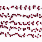 ruby natural semi-precious gemstone beads silver rosary chain for a necklace, earrings, anklet, and bracelet making.