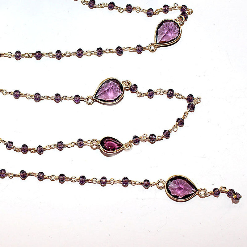 Amethyst Rosary Chain Jewelry