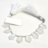 Rainbow Moonstone Faceted Tie 4 inch Bead Strand 7X16mm & 24 Cts Natural Semi Precious Gemstone Birthstone Women Jewelry Making Necklace DIY