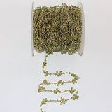 peridot faceted bead rosary chain.