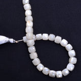 Cube Mystic White Sillimanite Beads - DIY Beading Supplies