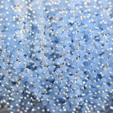 blue chalcedony semi-precious gemstone beads 24k gold plated over silver rosary chain for a necklace, earrings, anklet, and bracelet making.