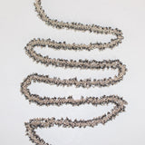 pyrite semi-precious gemstone beads 24k gold plated over silver rosary chain for a necklace, earrings, anklet, and bracelet making.