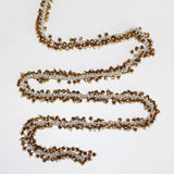 pyrite yellow semi-precious gemstone beads 24k gold plated over silver rosary chain for a necklace, earrings, anklet, and bracelet making.