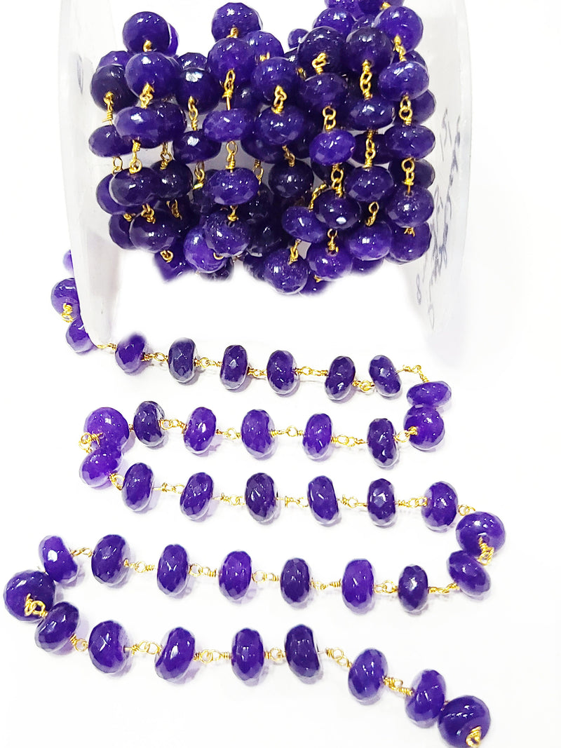 Amethyst Jade Rosary Chain Jewelry