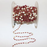 ruby jade & freshwater pearl birthstone month June, zodiac sign Pisces.