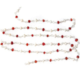 carnelian & Freshwater Pearl birthstone month July, zodiac sign Virgo.