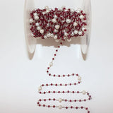ruby jade & freshwater pearl birthstone month June, zodiac sign Pisces.